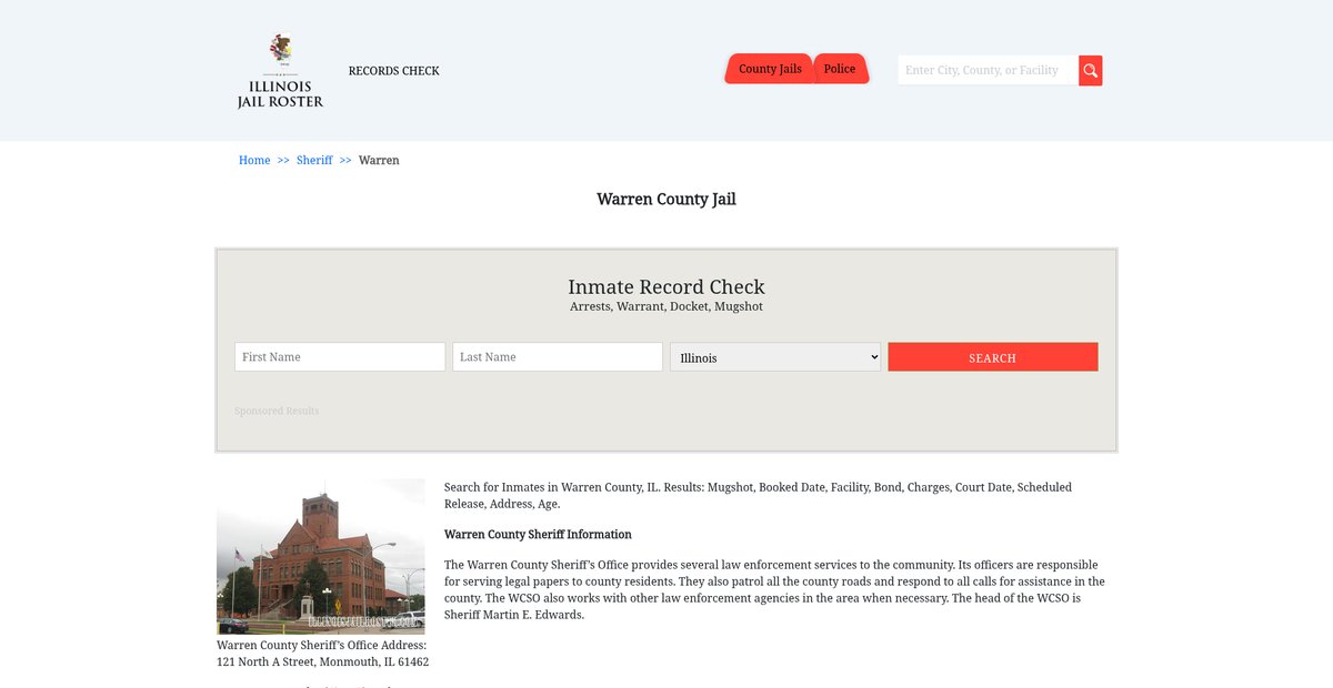 Preview of illinoisjailroster.com