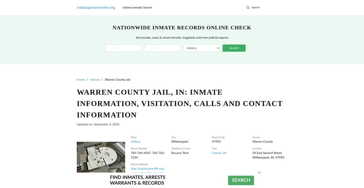 Preview of indianaprisonroster.org