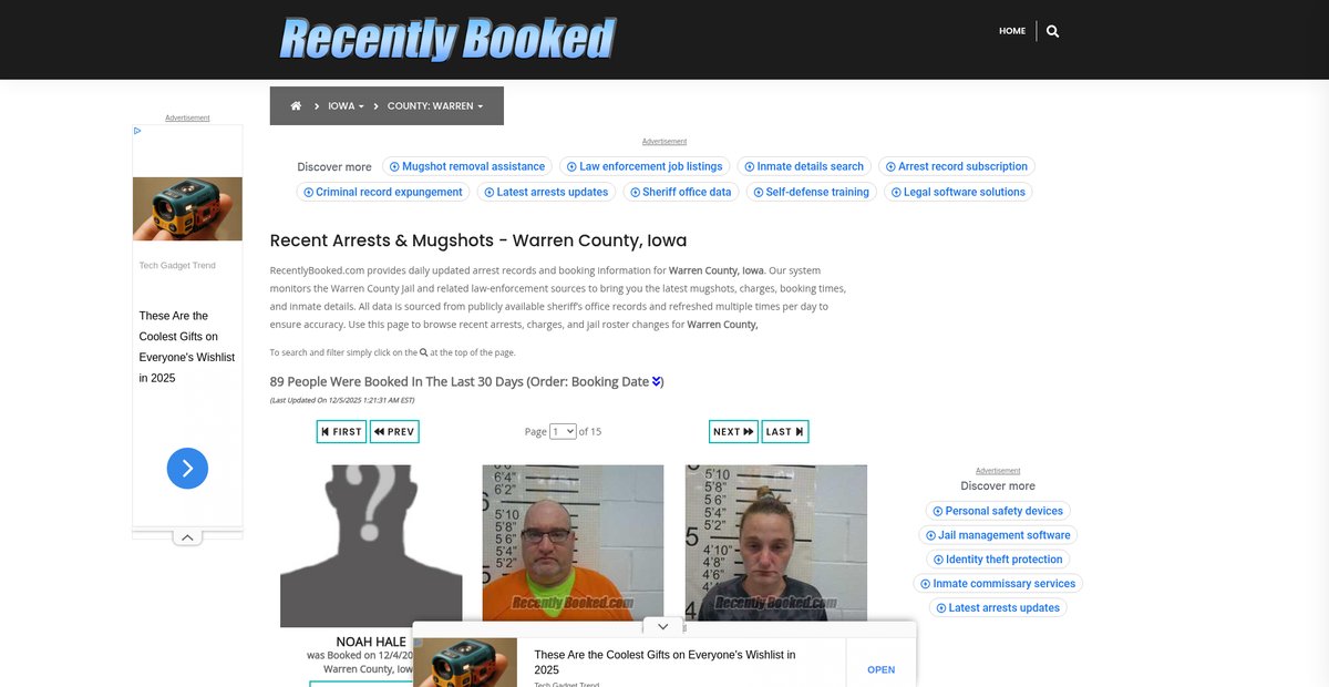 Preview of recentlybooked.com