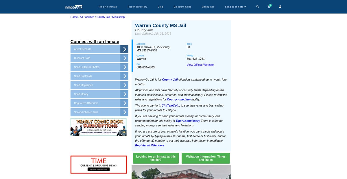 Preview of inmateaid.com