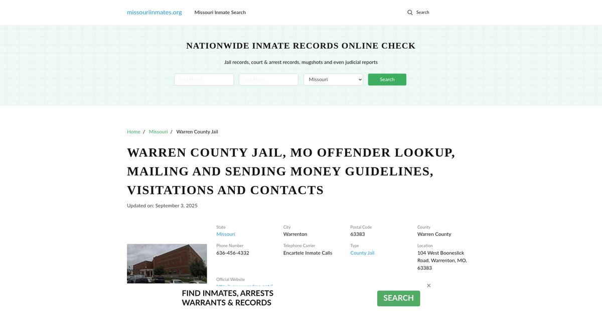 Preview of missouriinmates.org