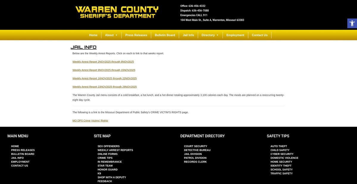 Preview of warrencomosheriff.gov
