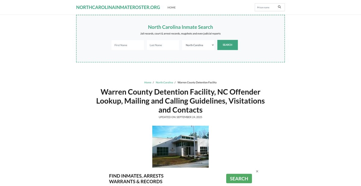 Preview of northcarolinainmateroster.org