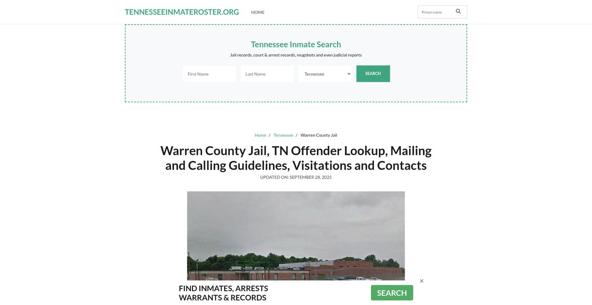 Preview of tennesseeinmateroster.org