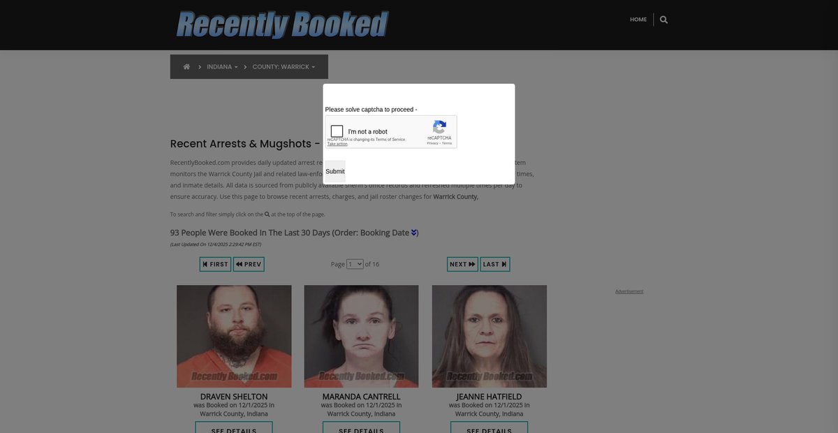 Preview of recentlybooked.com