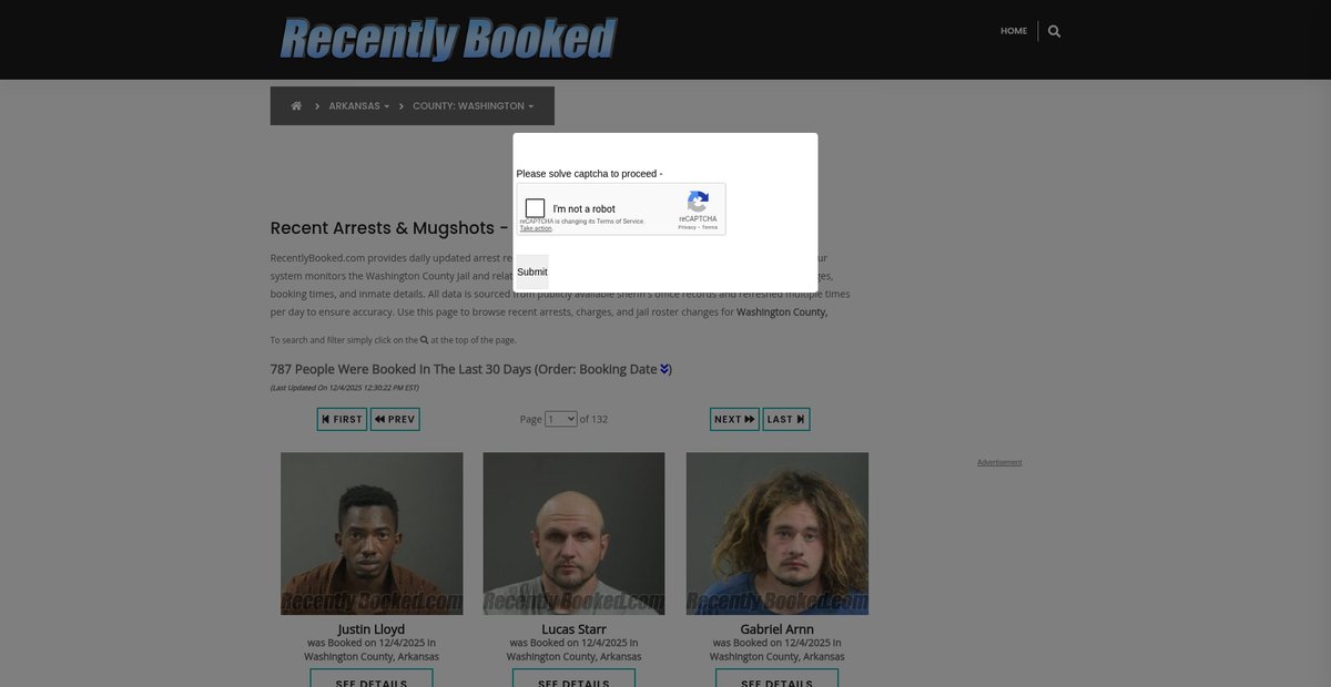 Preview of recentlybooked.com