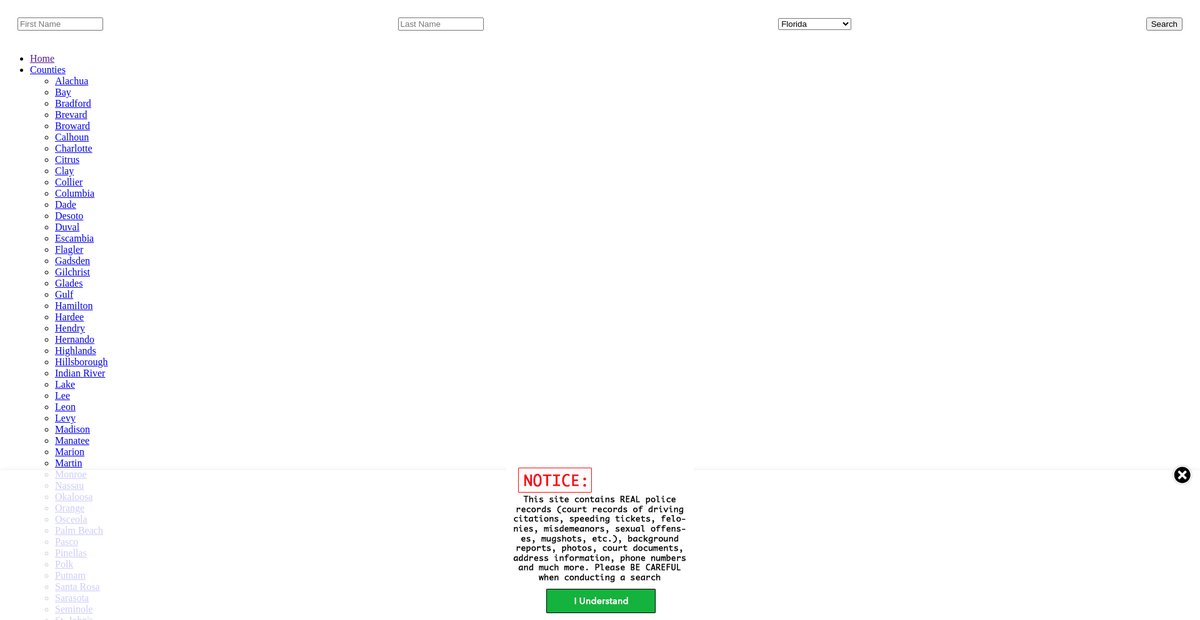 Preview of florida.arrests.org