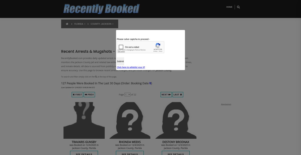 Preview of recentlybooked.com
