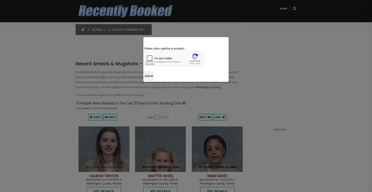 Preview of recentlybooked.com