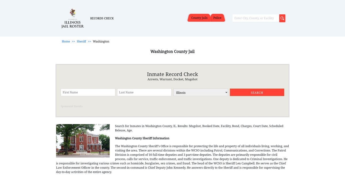 Preview of illinoisjailroster.com