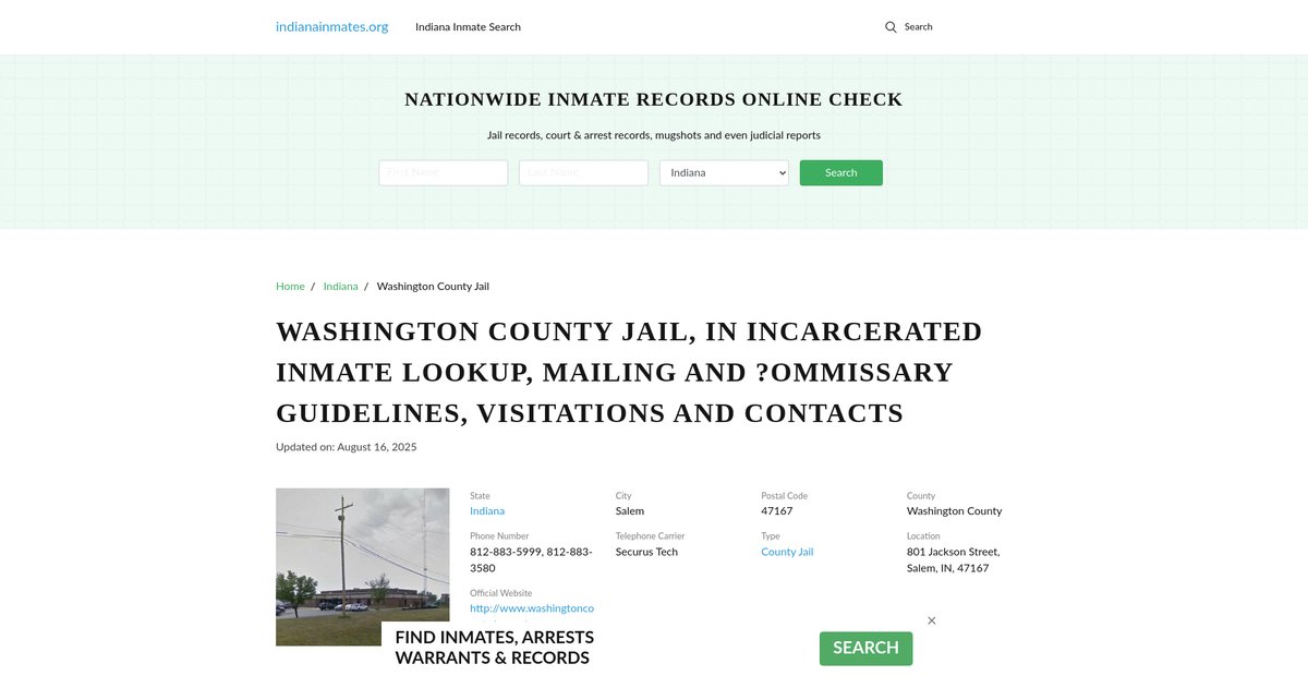 Preview of indianainmates.org