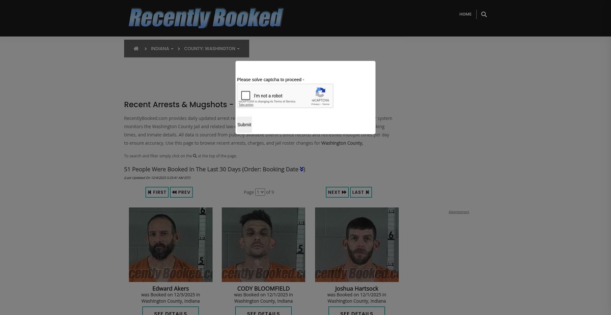 Preview of recentlybooked.com