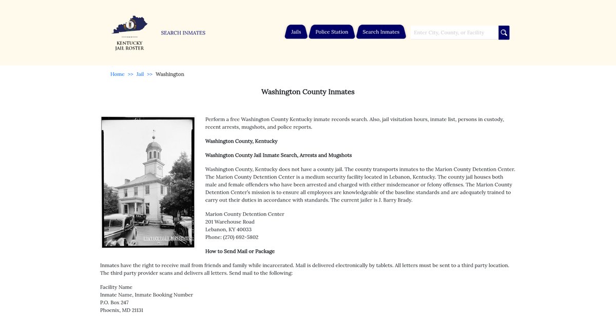 Preview of kentuckyjailroster.com