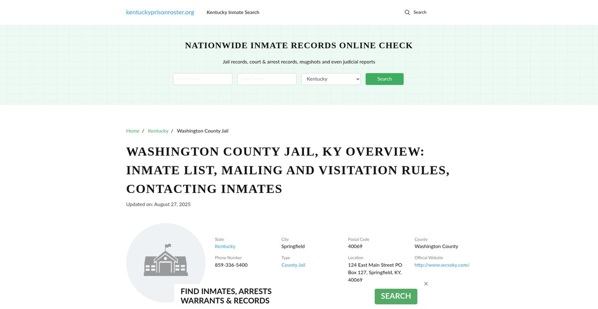 Preview of kentuckyprisonroster.org