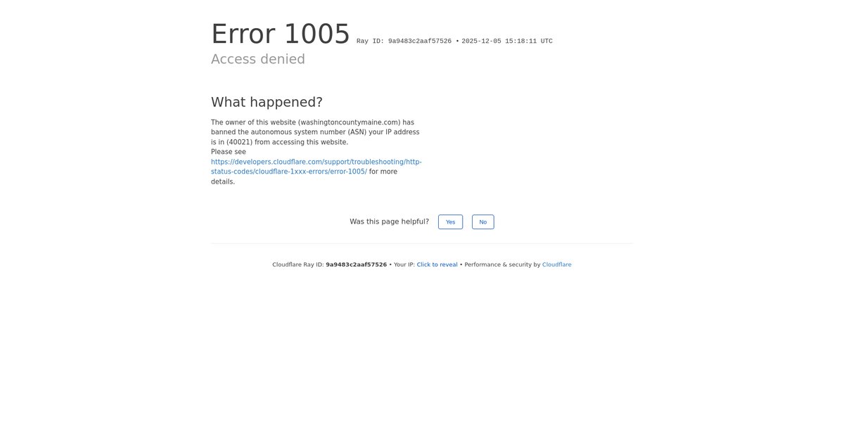 Preview of washingtoncountymaine.com