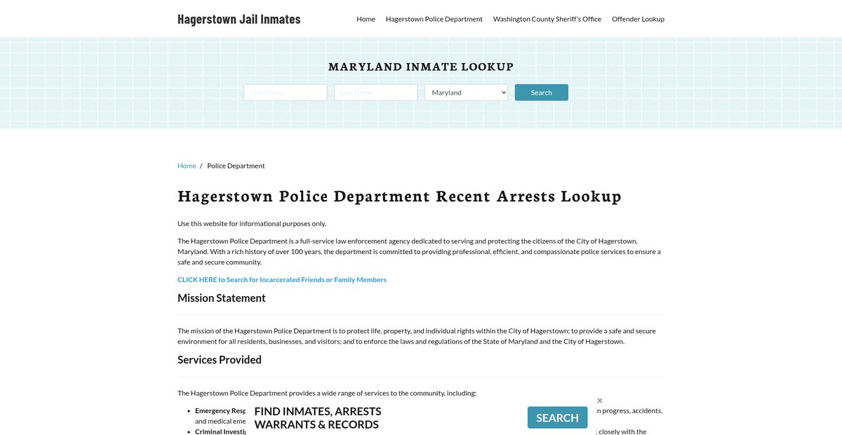 Preview of hagerstownjail.org