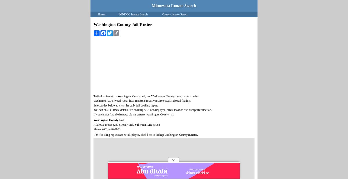 Preview of inmatesearchminnesota.org