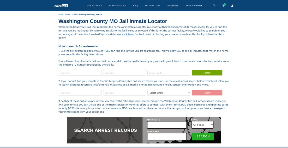 Preview of inmateaid.com