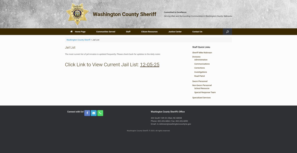 Preview of washcountysheriff.org