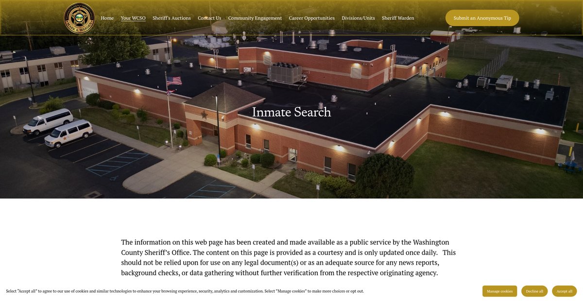 Preview of washingtoncountysheriff.org