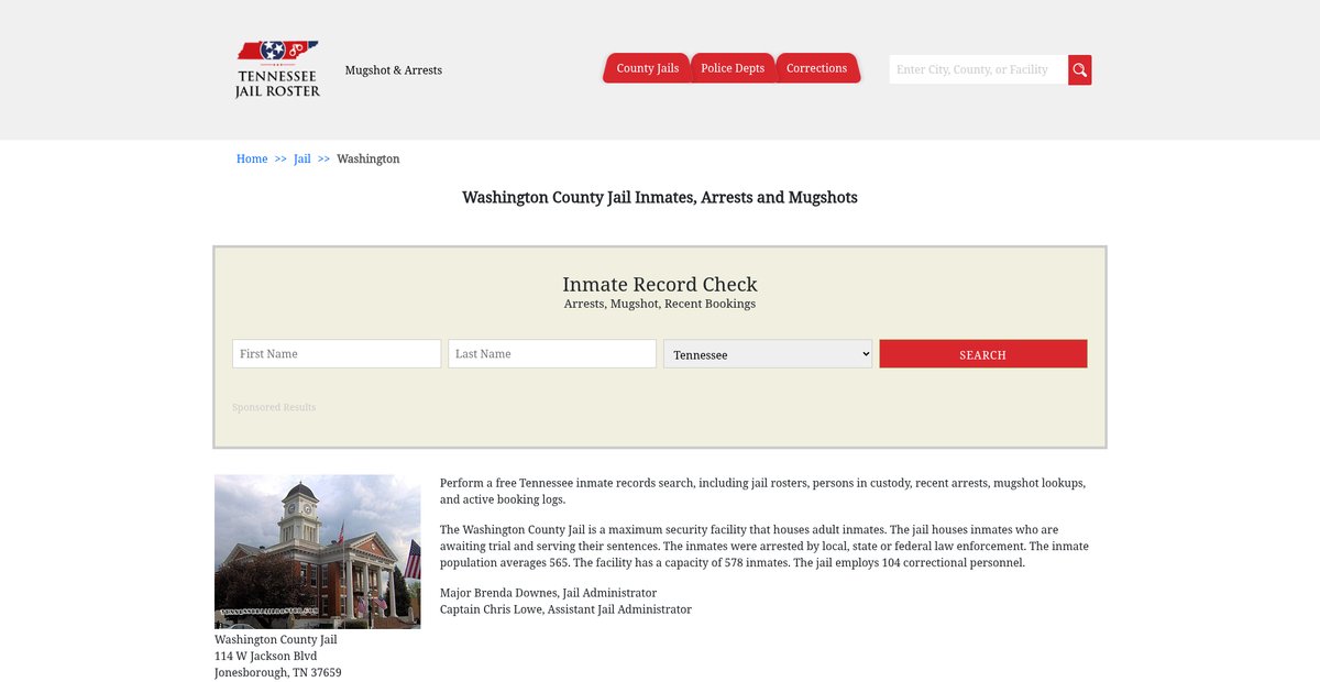 Preview of tennesseejailroster.com