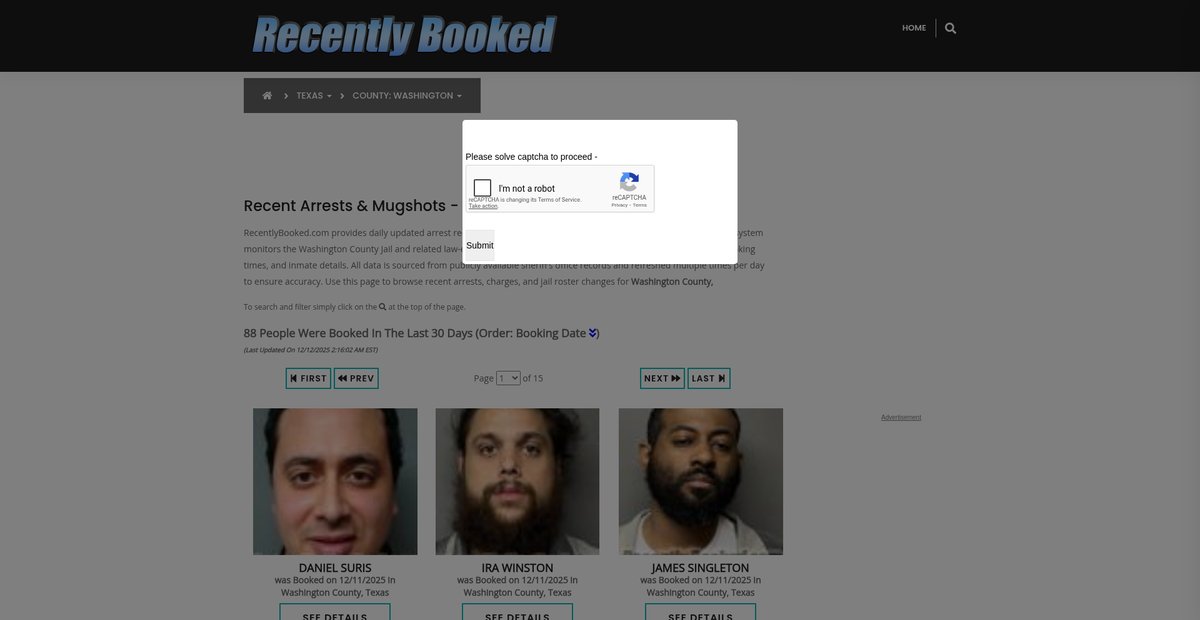 Preview of recentlybooked.com