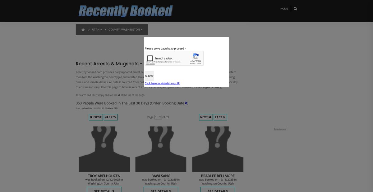 Preview of recentlybooked.com