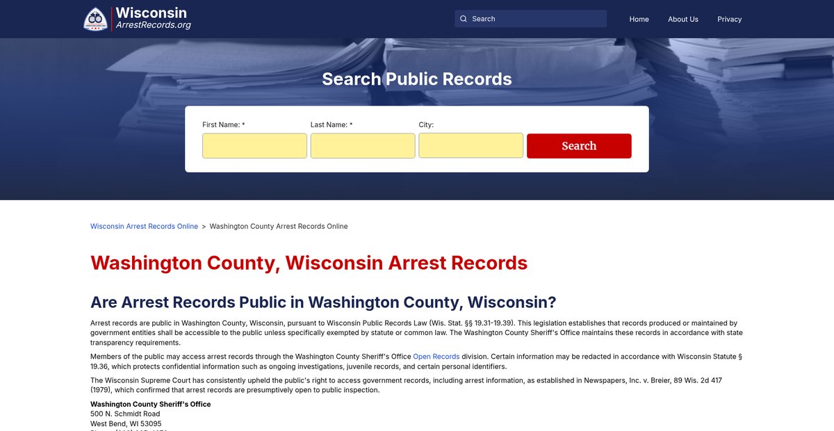 Preview of wisconsinarrestrecords.org