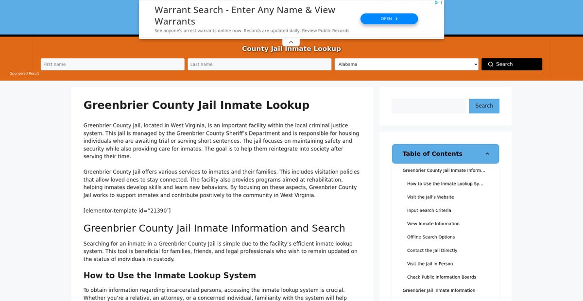 Preview of washington-parish.countyjail.org