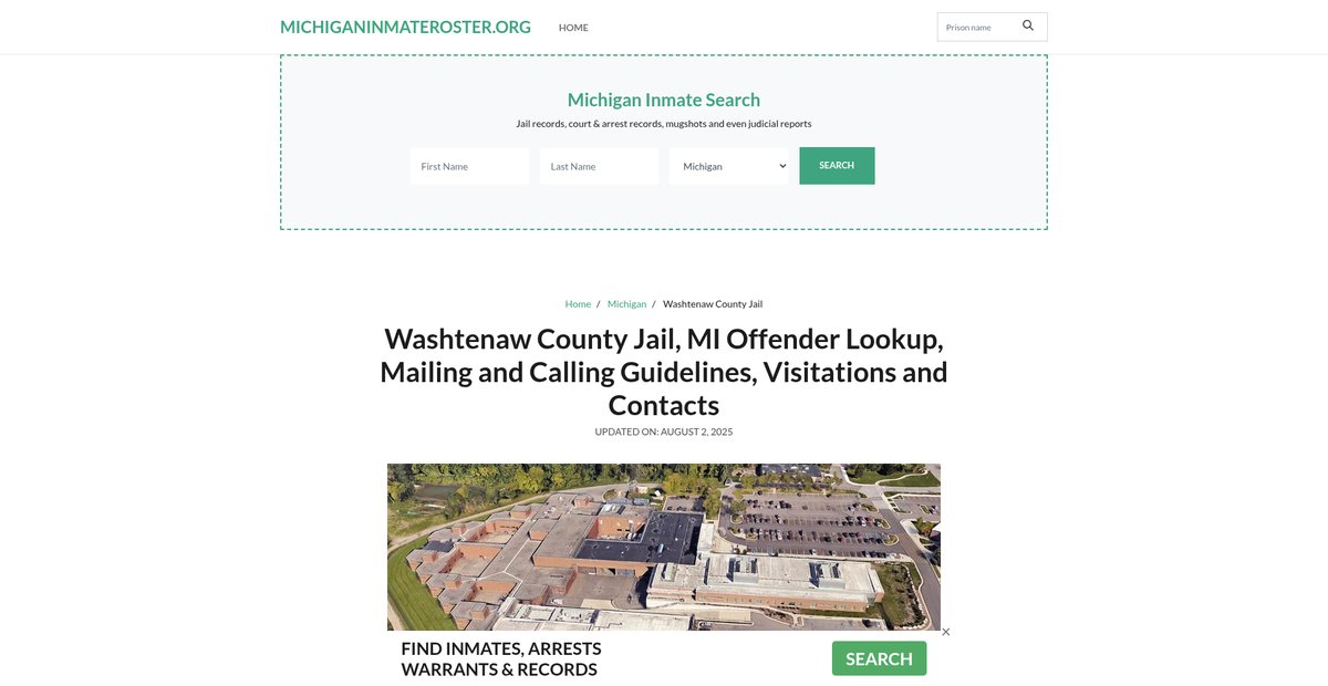 Preview of michiganinmateroster.org