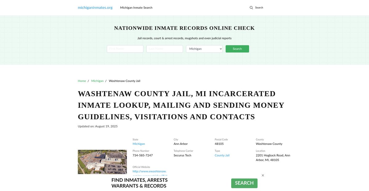 Preview of michiganinmates.org