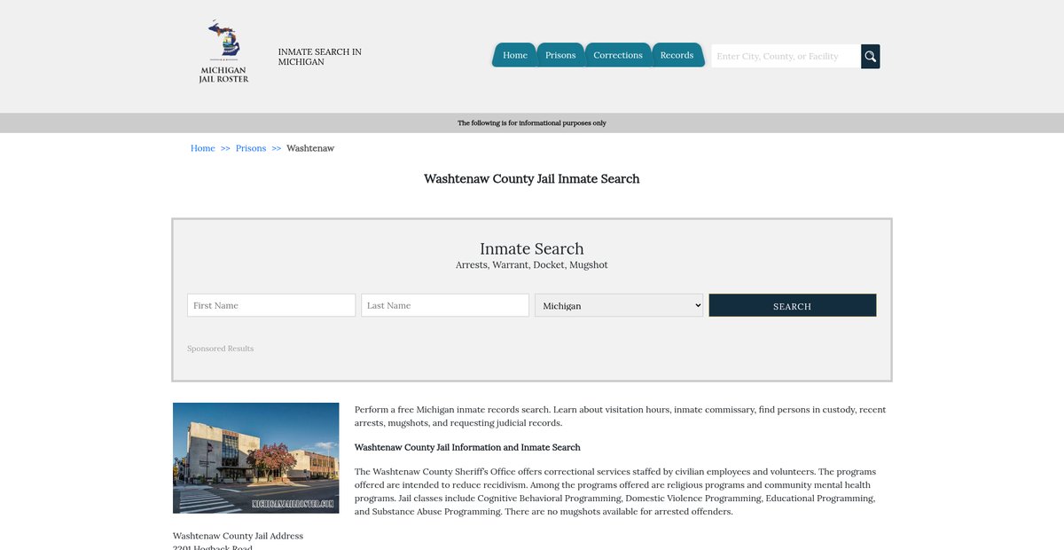 Preview of michiganjailroster.com