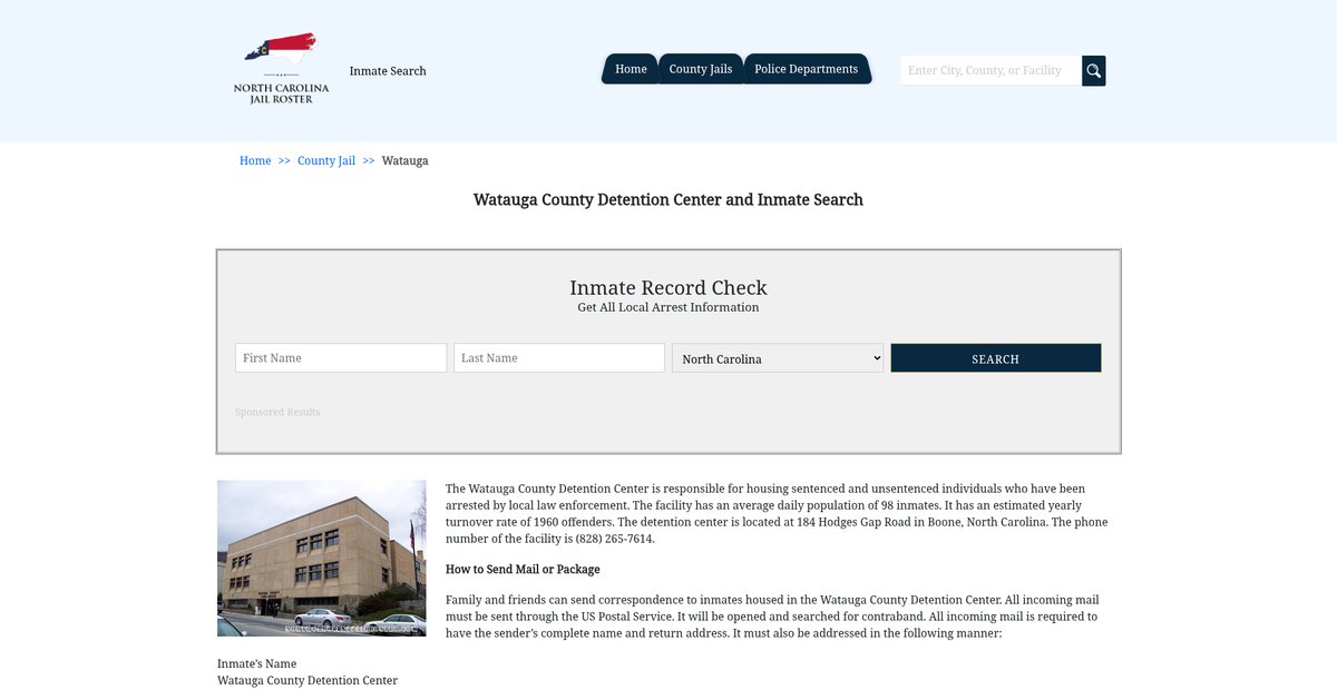 Preview of northcarolinajailroster.com