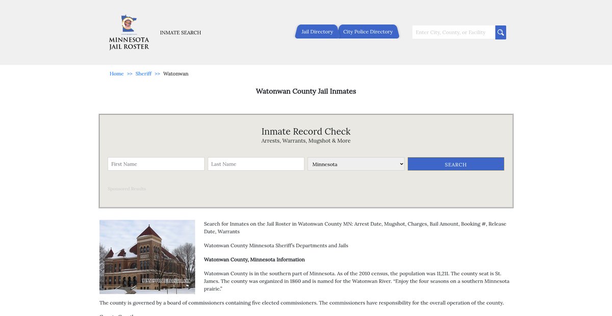 Preview of minnesotajailroster.com