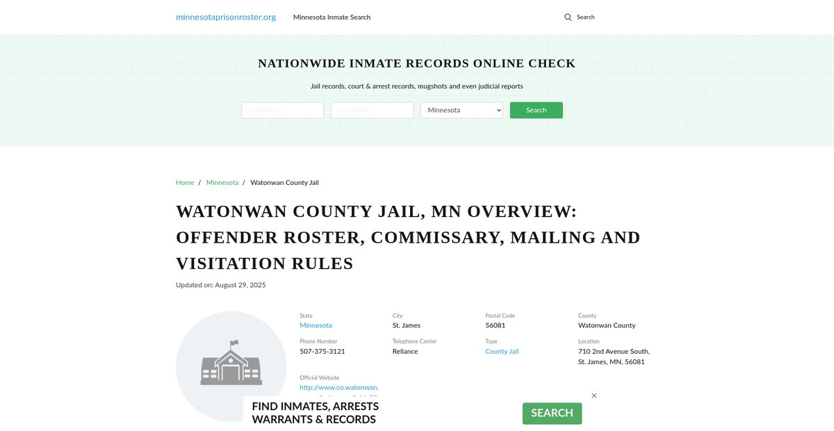 Preview of minnesotaprisonroster.org