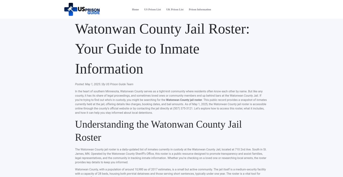 Preview of usprisonguide.com