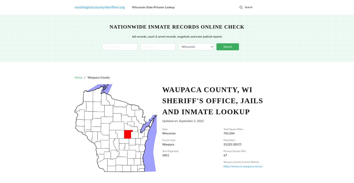 Preview of washingtoncountysheriffwi.org