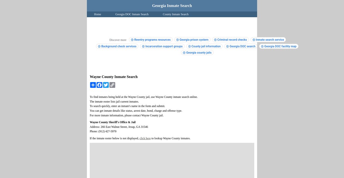 Preview of inmatesearchgeorgia.org