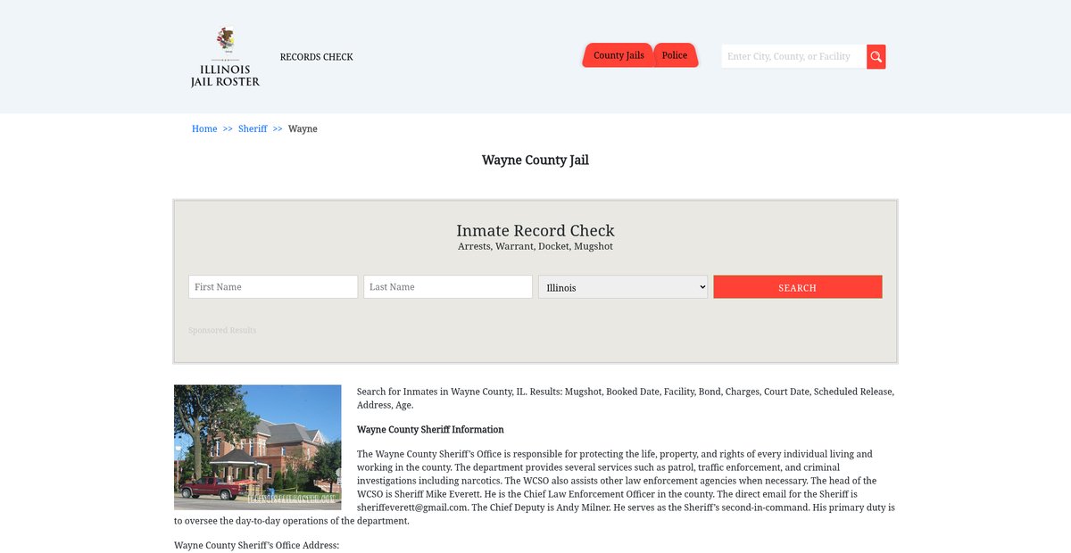 Preview of illinoisjailroster.com
