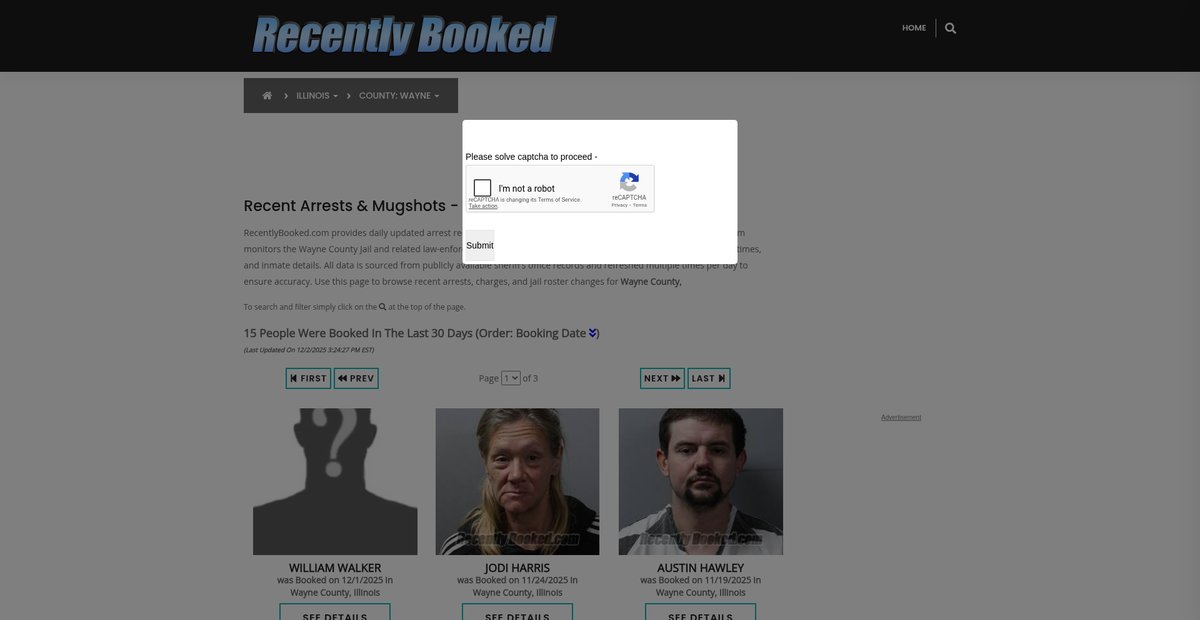 Preview of recentlybooked.com