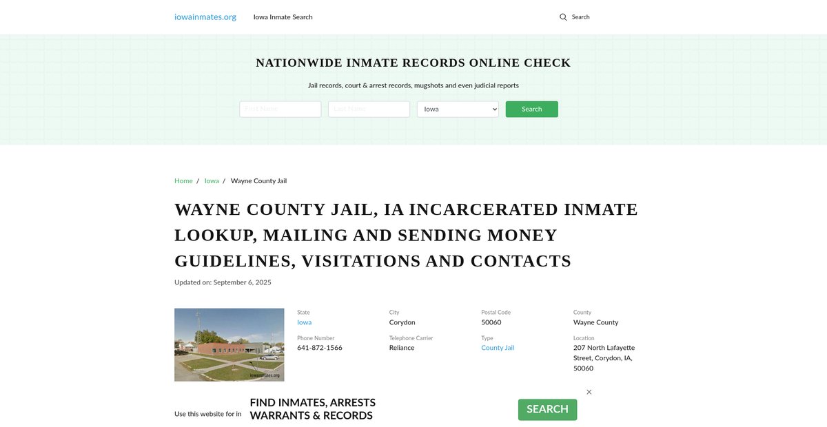Preview of iowainmates.org
