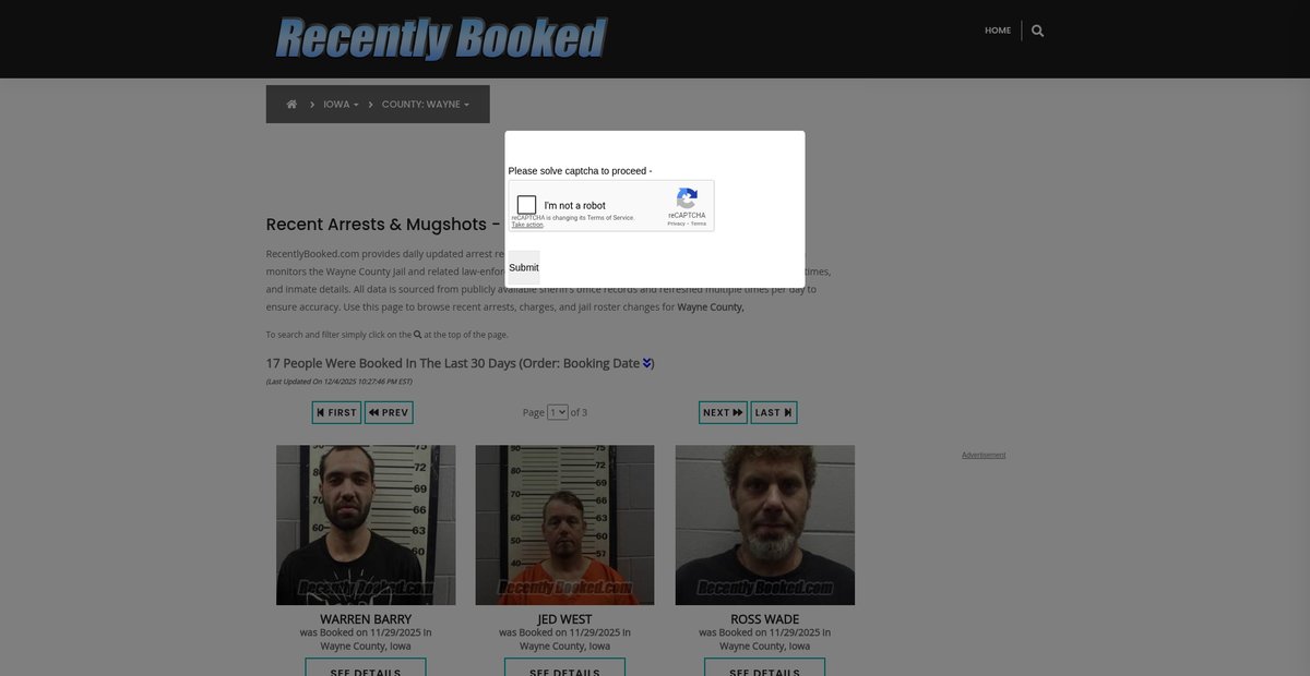 Preview of recentlybooked.com