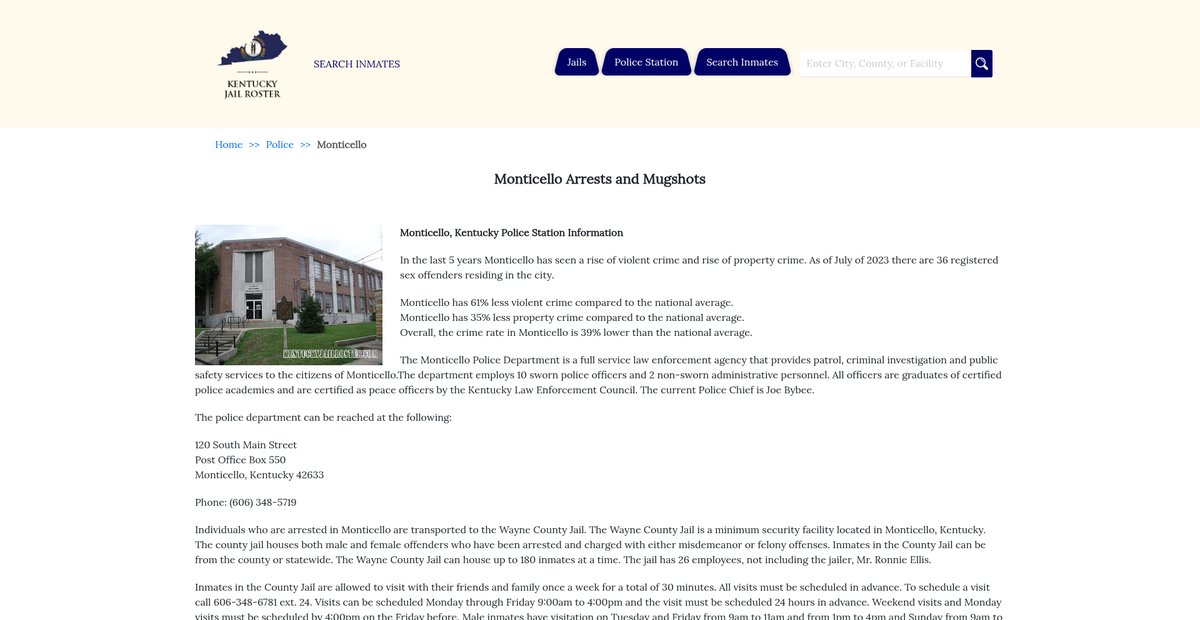 Preview of kentuckyjailroster.com