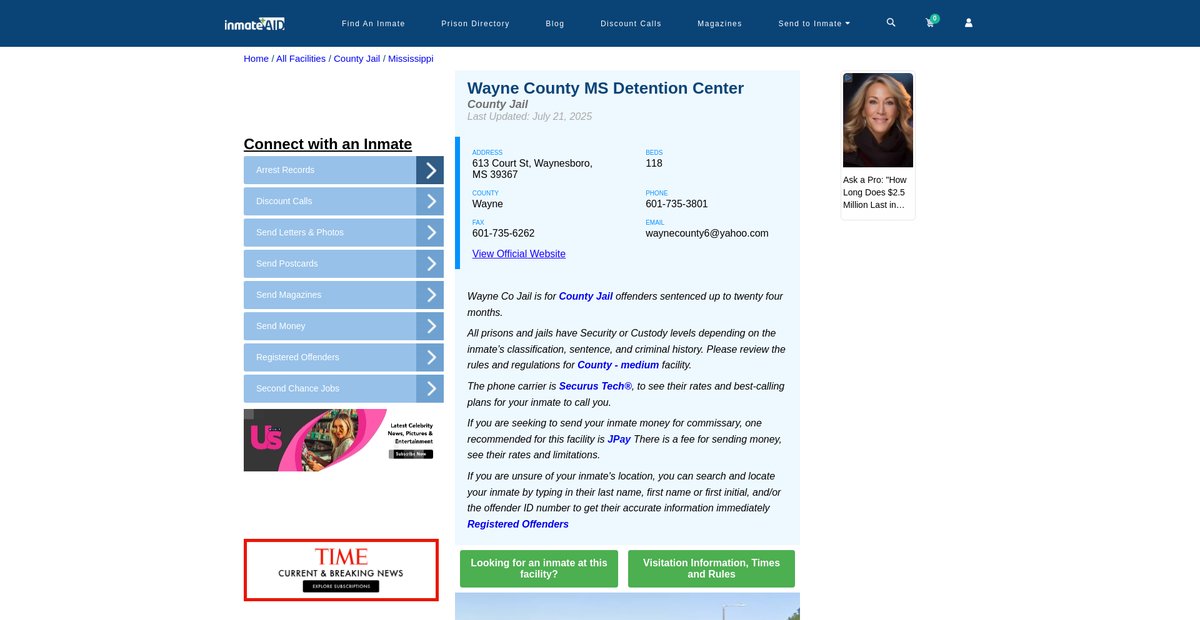 Preview of inmateaid.com