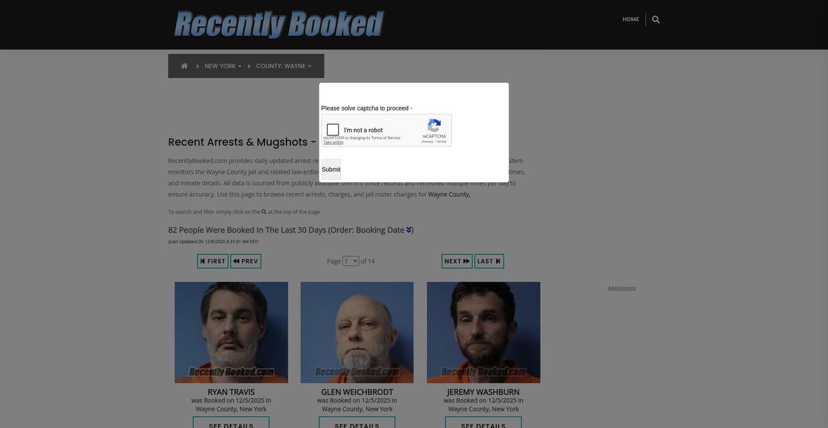 Preview of recentlybooked.com