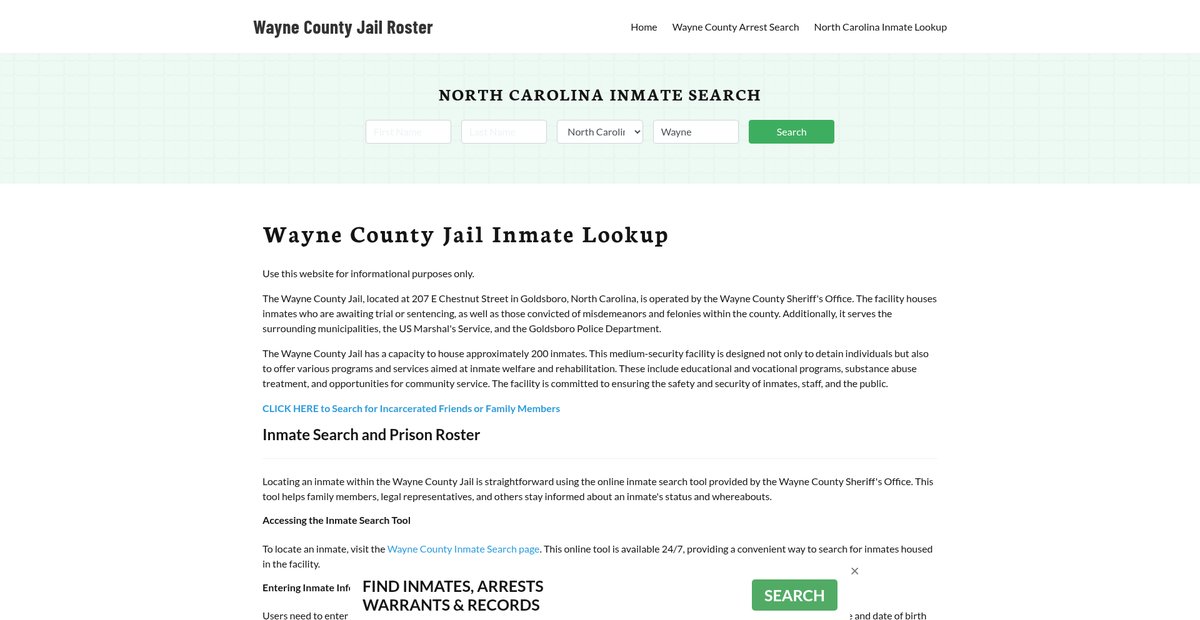 Preview of waynecountyjail.org