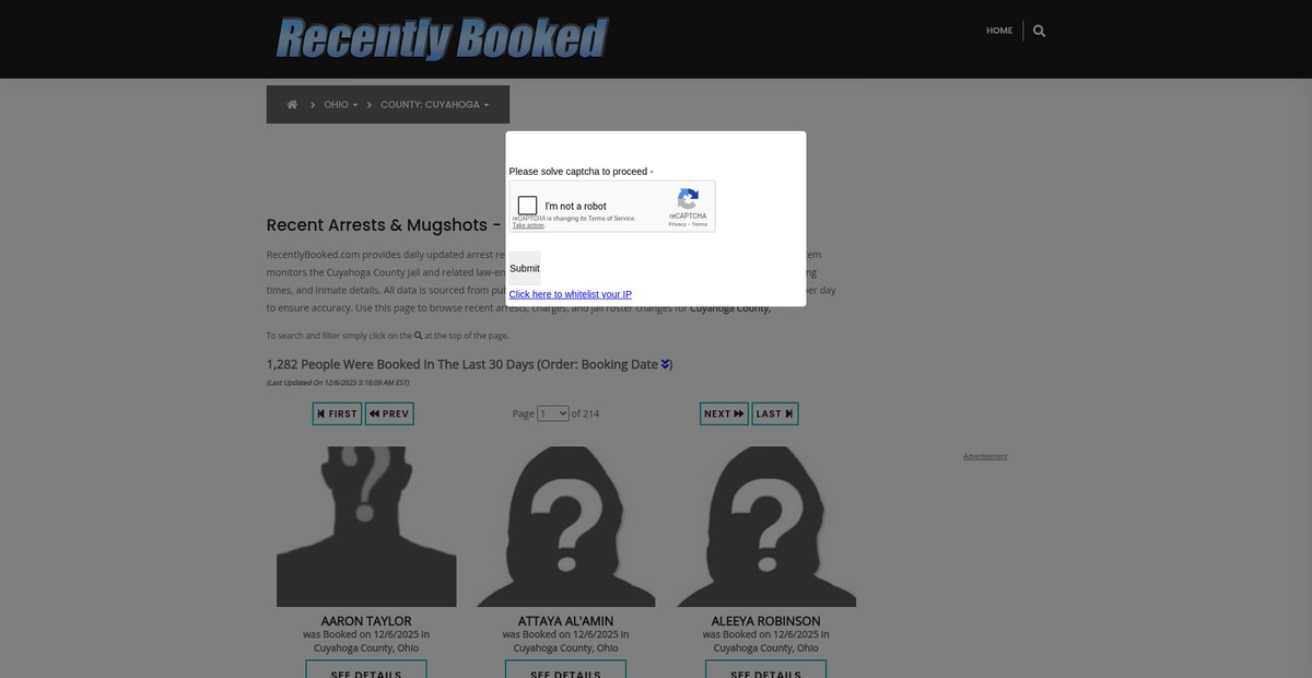 Preview of recentlybooked.com