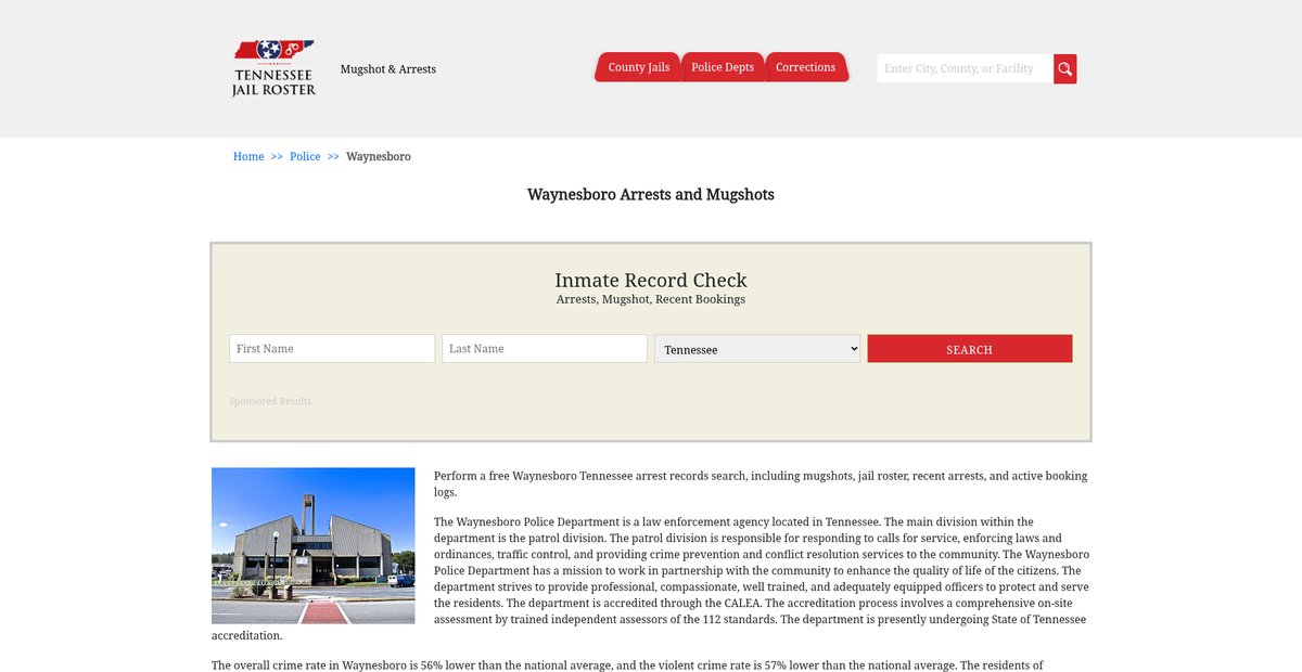 Preview of tennesseejailroster.com