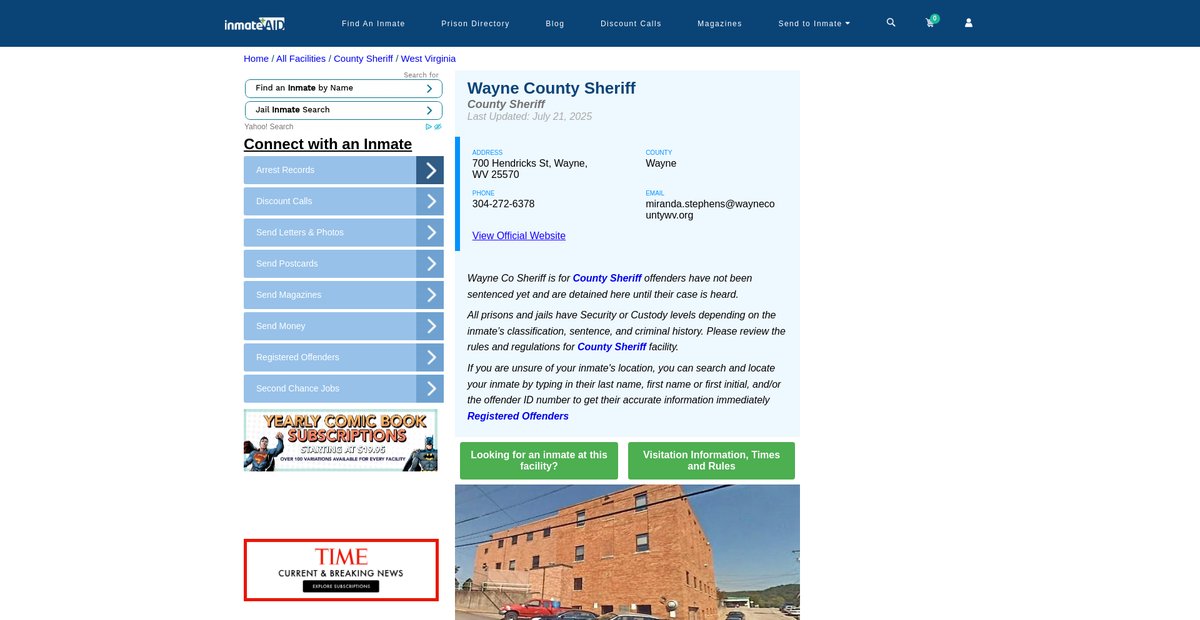 Preview of inmateaid.com