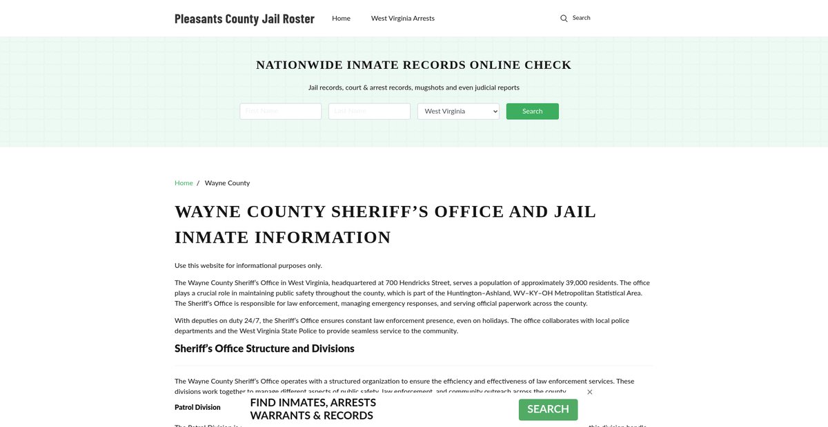 Preview of pleasantscountywv.org